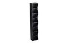 8-Tier Narrow Bookshelf with Adjustable Shelves & Wavy Border, Display Cabinet for Living Room