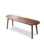 Solid Oak Wood Half-Round Bench, 47" for Dining Room, Living Room & Entryway