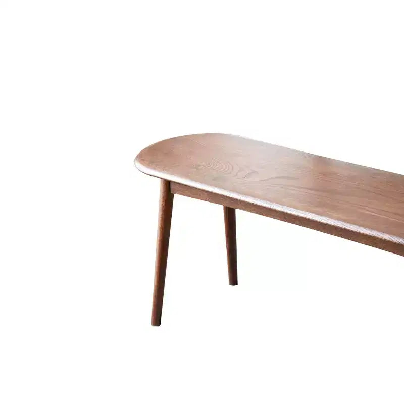 Solid Oak Wood Half-Round Bench, 47" for Dining Room, Living Room & Entryway