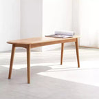 Solid Oak Wood Half-Round Bench, 47" for Dining Room, Living Room & Entryway