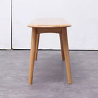 Solid Oak Wood Half-Round Bench, 47" for Dining Room, Living Room & Entryway