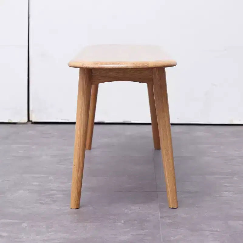 Solid Oak Wood Half-Round Bench, 47" for Dining Room, Living Room & Entryway