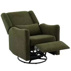 29.5" Wingback Swivel Rocker Recliner Chair, 360° Swivel, Teddy Fleece, 250 lbs