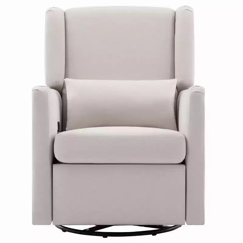 29.5" Wingback Swivel Rocker Recliner Chair, 360° Swivel, Teddy Fleece, 250 lbs