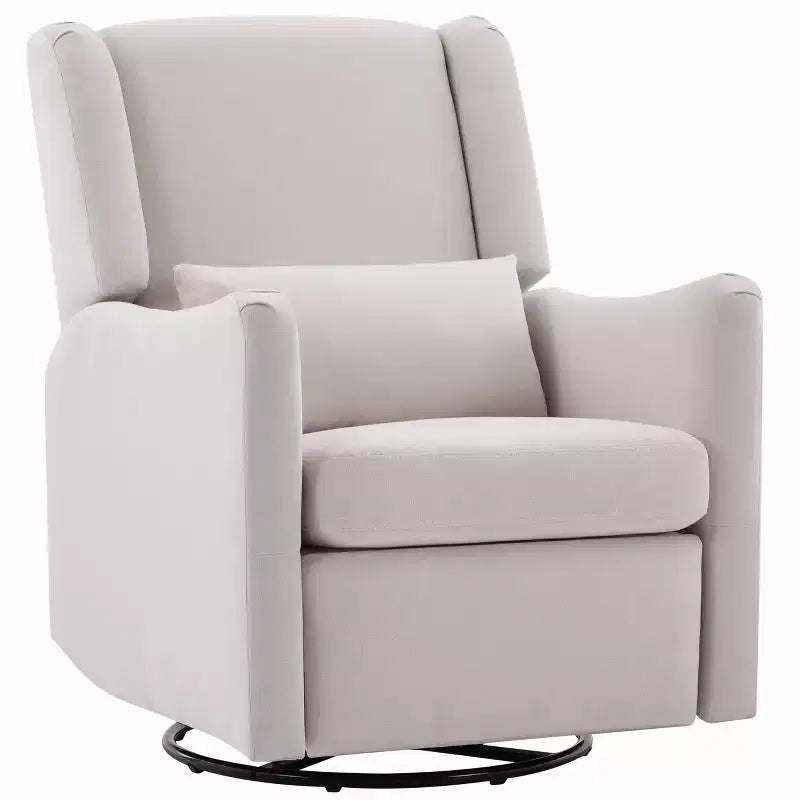 29.5" Wingback Swivel Rocker Recliner Chair, 360° Swivel, Teddy Fleece, 250 lbs
