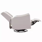 29.5" Wingback Swivel Rocker Recliner Chair, 360° Swivel, Teddy Fleece, 250 lbs