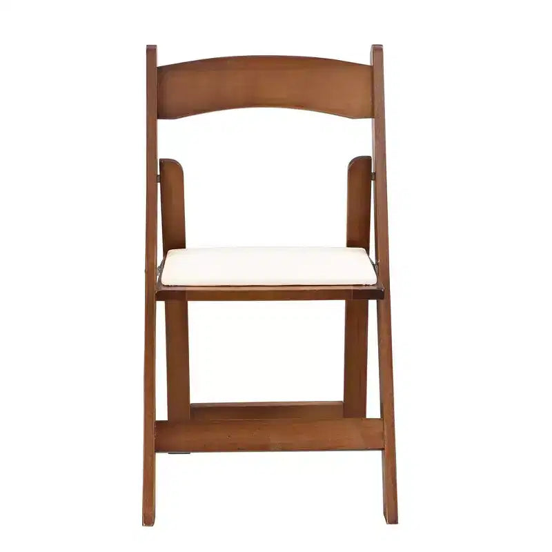 4 Pack Folding Chair, Padded Foldable Chair with Wood Frame, Padded Cushion, Space Saving Upholstered Folding Chair for Kitchen