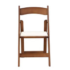 4 Pack Folding Chair, Padded Foldable Chair with Wood Frame, Padded Cushion, Space Saving Upholstered Folding Chair for Kitchen