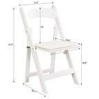 4 Pack Folding Chair, Padded Foldable Chair with Wood Frame, Padded Cushion, Space Saving Upholstered Folding Chair for Kitchen