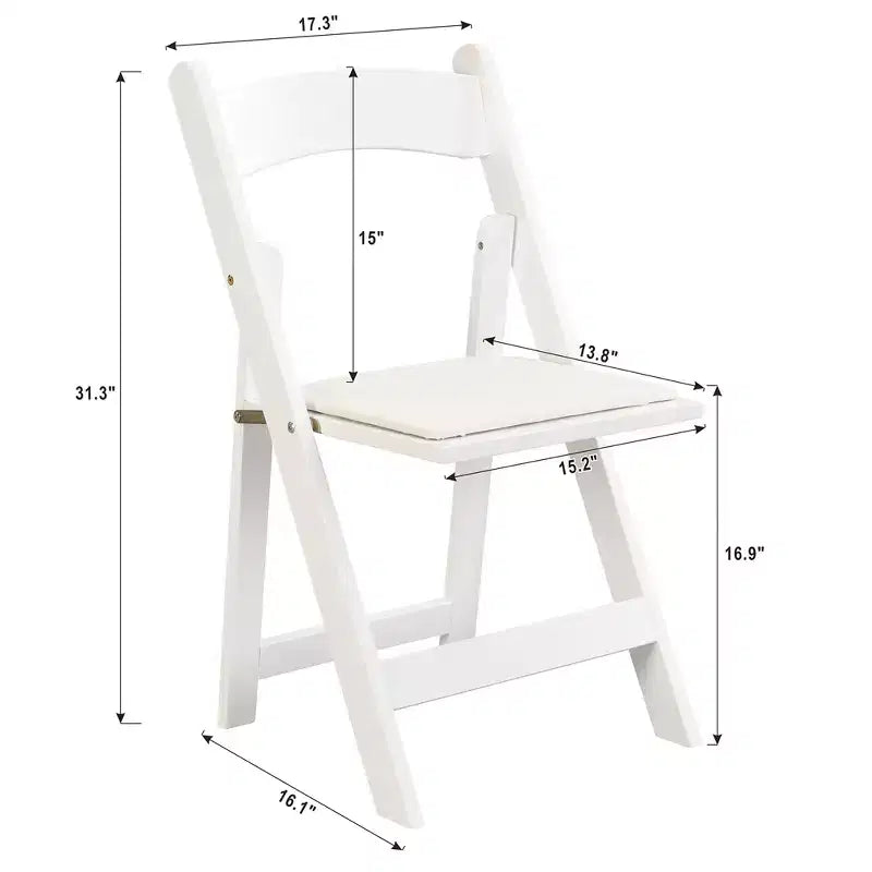 4 Pack Folding Chair, Padded Foldable Chair with Wood Frame, Padded Cushion, Space Saving Upholstered Folding Chair for Kitchen