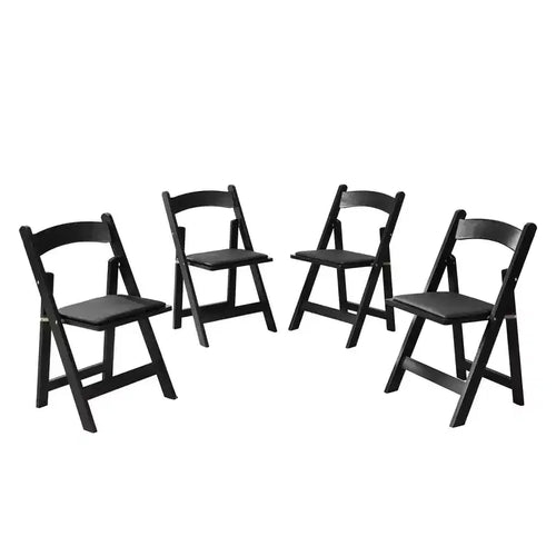 Set di 4 sedie pieghevoli, sedie imbottite pieghevoli con struttura in legno, cuscino imbottito, sedie pieghevoli salvaspazio rivestite per la cucina
