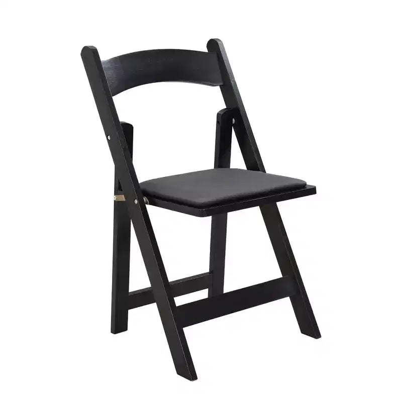 4 Pack Folding Chair, Padded Foldable Chair with Wood Frame, Padded Cushion, Space Saving Upholstered Folding Chair for Kitchen