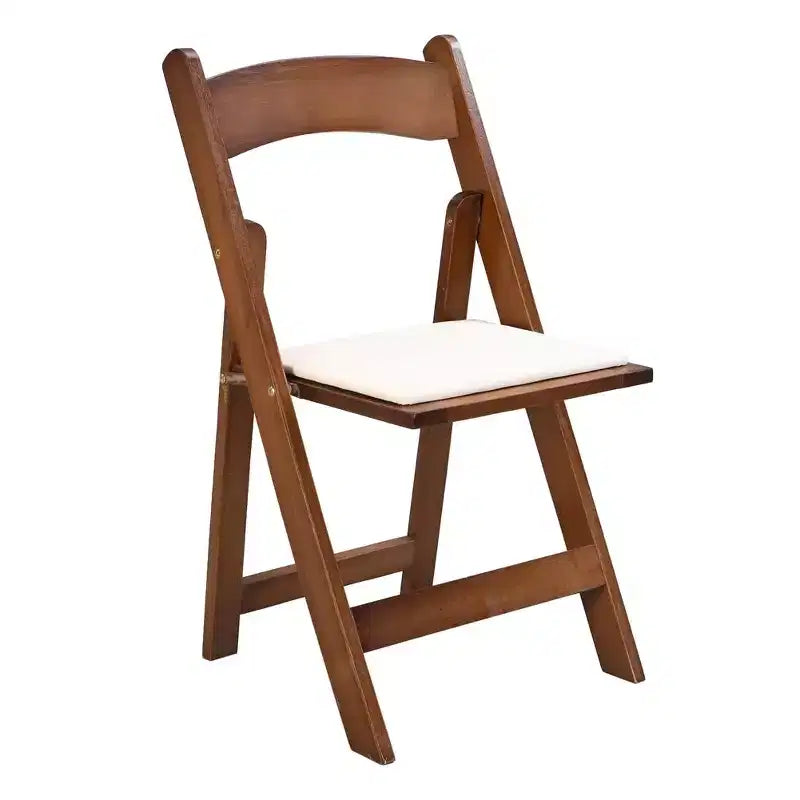 4 Pack Folding Chair, Padded Foldable Chair with Wood Frame, Padded Cushion, Space Saving Upholstered Folding Chair for Kitchen
