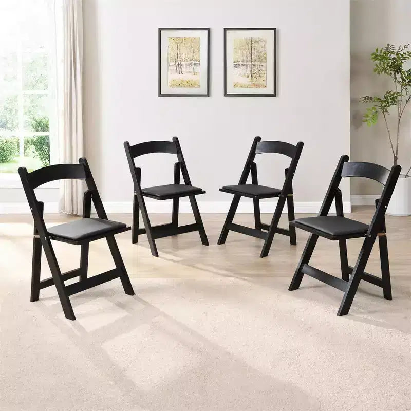 4er-Set Klappstühle, gepolsterte Klappstühle mit Holzrahmen und Sitzpolster, platzsparende gepolsterte Klappstühle für die Küche – Target – Sleep Shop Furniture