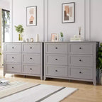 Dresser for Bedroom, 6 Chest of Drawer Dresser Organizer, Modern Wood Storage Cabinet