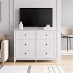 Dresser for Bedroom, 6 Chest of Drawer Dresser Organizer, Modern Wood Storage Cabinet