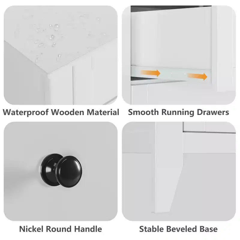 Dresser for Bedroom, 6 Chest of Drawer Dresser Organizer, Modern Wood Storage Cabinet