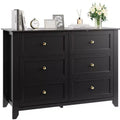 Dresser for Bedroom, 6 Chest of Drawer Dresser Organizer, Modern Wood Storage Cabinet
