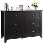 Dresser for Bedroom, 6 Chest of Drawer Dresser Organizer, Modern Wood Storage Cabinet