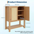 5-Tier Rattan Shoe Cabinet with Adjustable Shelves & Doors, Slim Entryway Organizer
