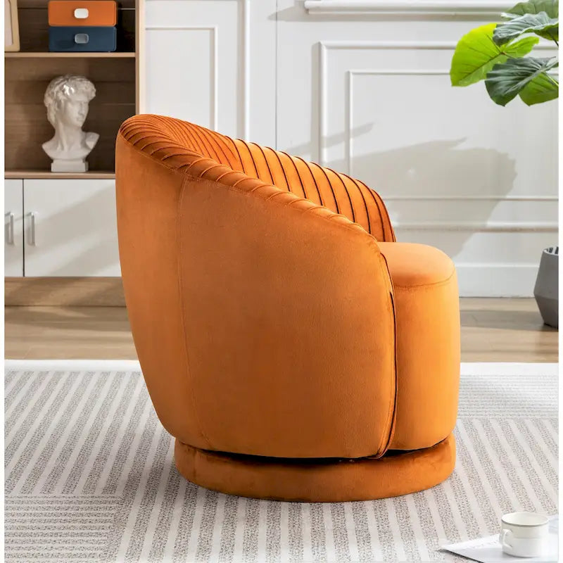 Petit fauteuil pivotant en velours Milvo