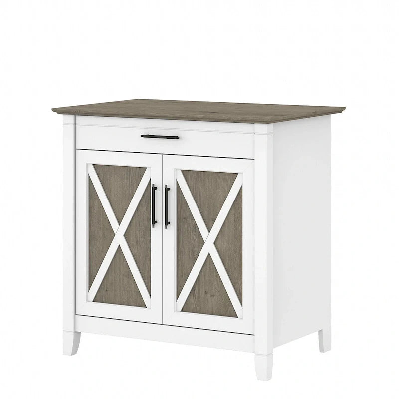 Key-West-Sekretärschreibtisch mit Aufbewahrungsschrank von Bush Furniture