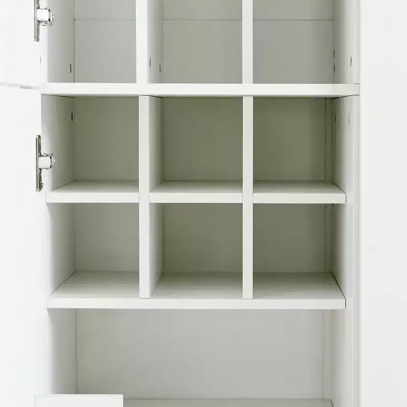 Whisen vrijstaande keukenkast van 71 inch hoog, grote opbergkast voor eetkamer met 6 deuren, verstelbare planken