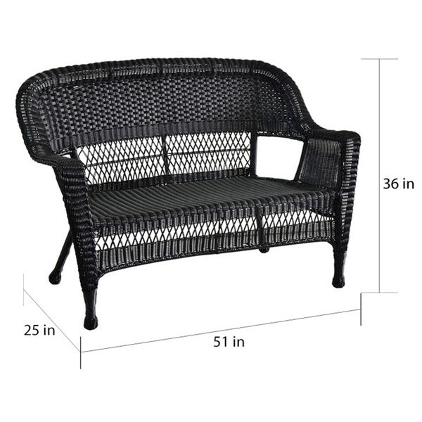 4-teiliges Sitzgruppen-Set aus Korbgeflecht für die Terrasse