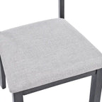 Ensemble de 4 chaises de salle à manger en bois avec dossier à barreaux