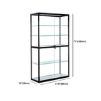 Contemporary Rectangular Black Glass Curio Cabinet