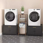 Black / White Heavy-Duty Metal Washer & Dryer Pedestal Stand ?C Single Unit, Anti-Vibration