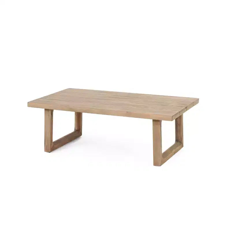 Ensemble de mobilier de patio en bois d’acacia, ensemble d’extérieur avec table basse et coussins moelleux pour jardin, véranda et balcon, beige - Merax