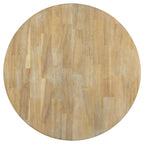 Table de salle à manger ronde extensible de style champêtre avec rallonge de 16 po, table de cuisine en bois