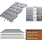Japans futonmatras, opvouwbare slaapmat voor op de vloer, tatamimat voor thuis, kamperen en als matras