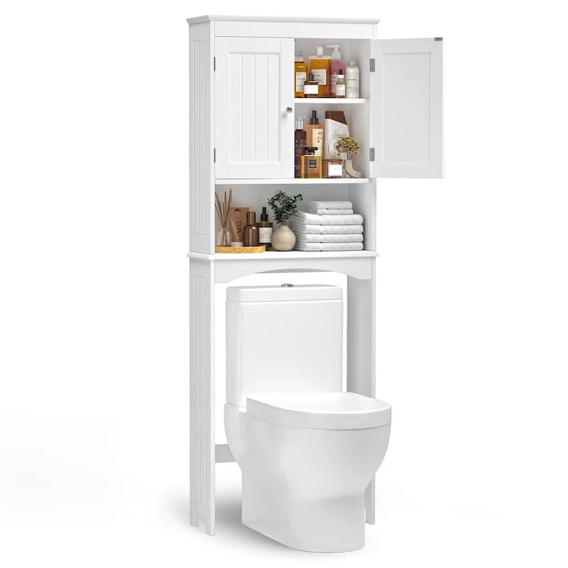 Armoire de rangement pour salle de bains, meuble de rangement pour toilettes, étagère de salle de bains au-dessus des toilettes, toilettes gain de place