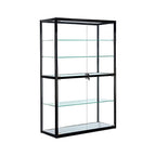 Contemporary Rectangular Black Glass Curio Cabinet