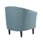 Ensemble de 2 fauteuils club modernes en lin, style tonneau