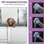 Baignoire de toilettage réglable pour animaux en acier inoxydable de 50' W avec rampe à marches
