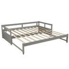 Ausziehbares Tagesbett mit Ausziehbett, hölzernes Tagesbett mit Ausziehbett