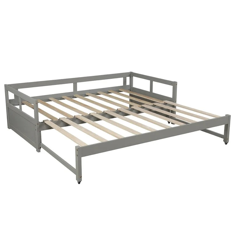 Ausziehbares Tagesbett mit Ausziehbett, hölzernes Tagesbett mit Ausziehbett