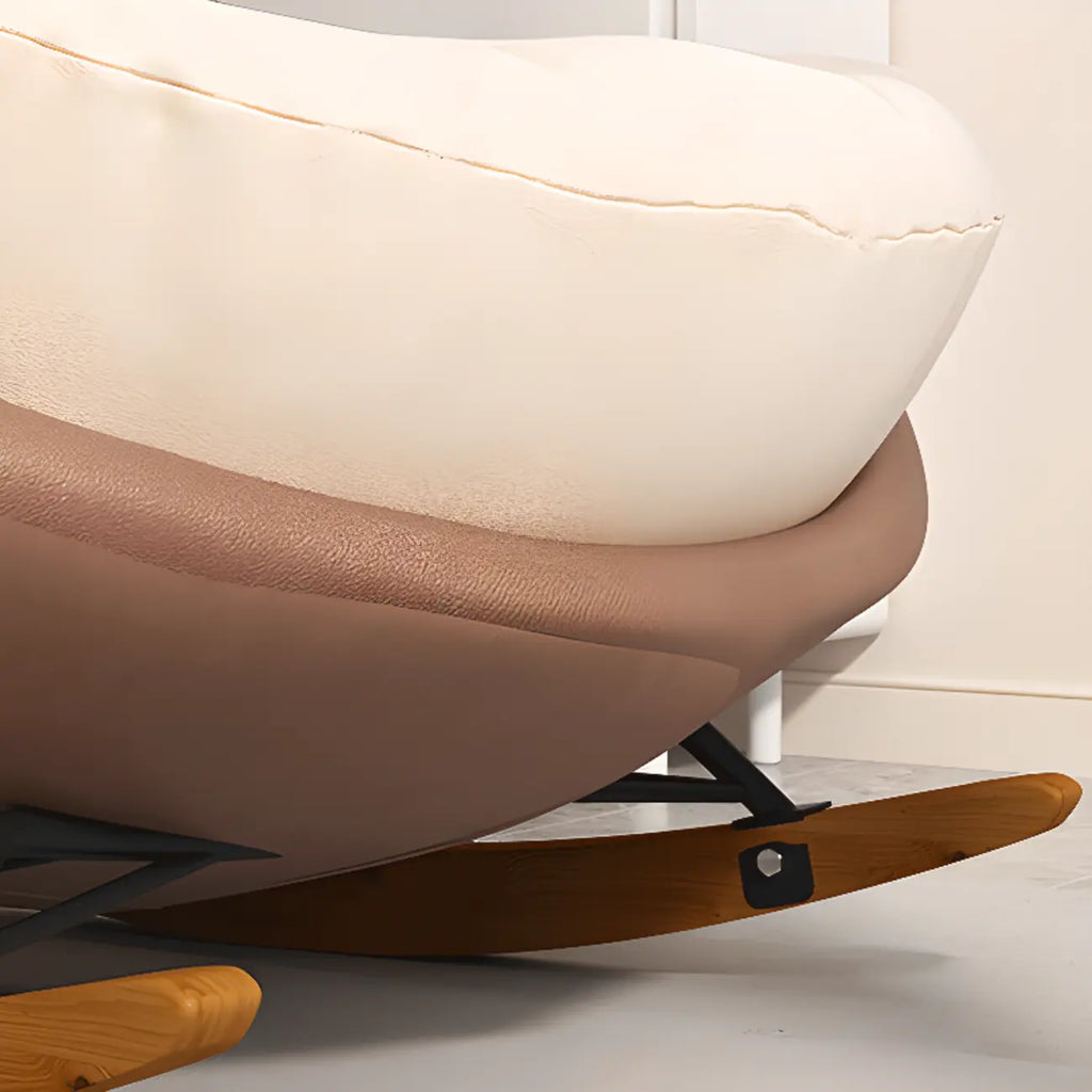 Scandinavian Upholstered Rocking Chair with Optional Ottoman