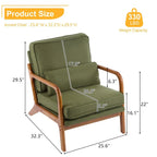 Moderner gepolsterter Akzentstuhl im Mid-Century-Stil