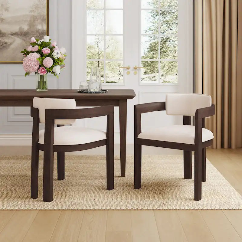 Chaise de salle à manger moderne et raffinée Conrad avec accoudoirs, par Christopher Knight Home
