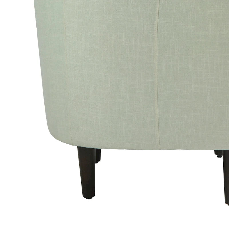Ensemble de 2 fauteuils club modernes en lin, style tonneau