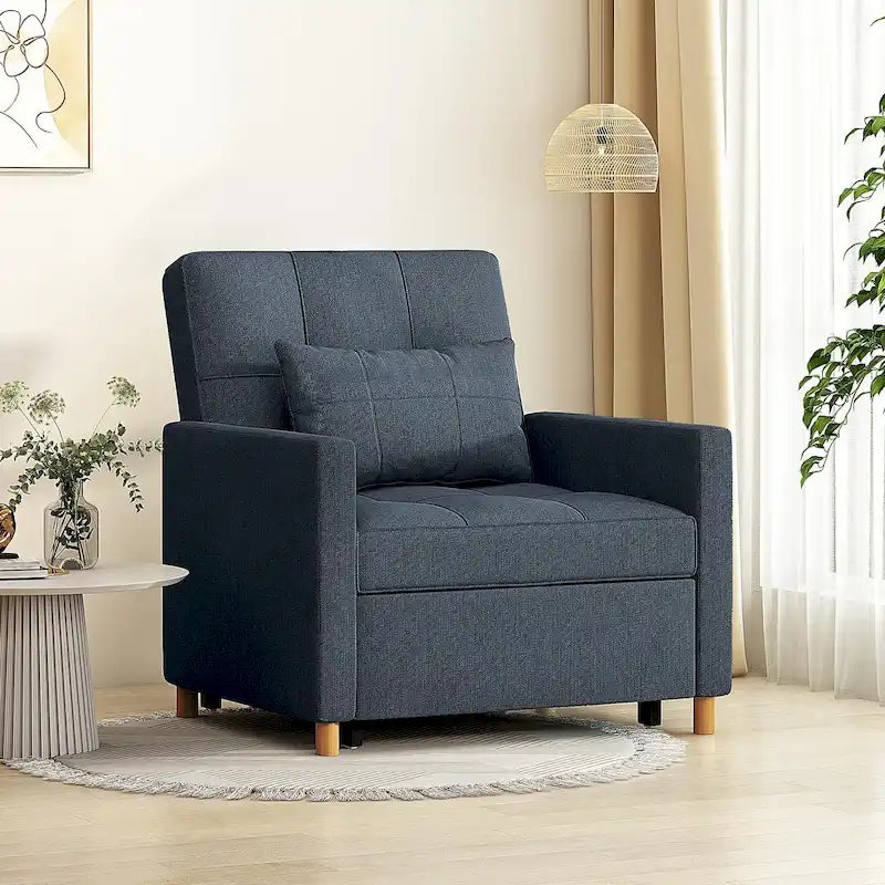 AECOJOY 3-in-1-Schlafsofa-Sessel mit Kissen und verstellbarer Rückenlehne