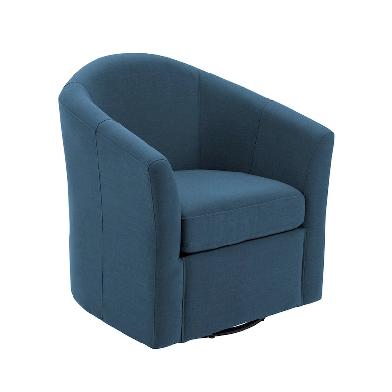 Ensemble de 2 fauteuils tonneau pivotants modernes rembourrés, fauteuils d’appoint pour salon
