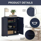 Dovelina Corner Cabinet with Adjustable Shelves Sideboard Buffet Wine Cabinet Kitchen and Dining Cabinet with Wood Doors - 31H x 31W, 36H x 31W