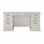Bush Furniture Saratoga Schreibtisch für Führungskräfte mit Schubladen und Stauraum