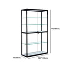 Contemporary Rectangular Black Glass Curio Cabinet