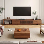 Meuble TV moderne rétractable et extensible avec 4 tiroirs, jusqu’à 103 pouces – 78.54P x 15.74L x 13.78H
